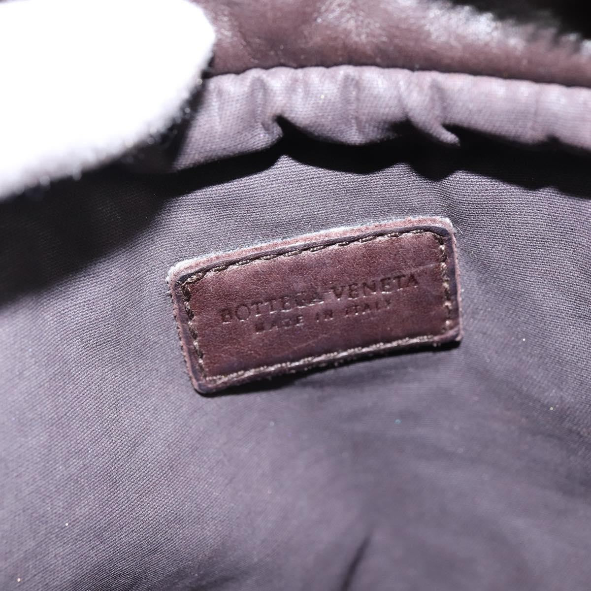 Bottega Veneta Front Pocket Messenger Bag Intrecciato Nappa Brown Leather Bag (Pre-Owned)