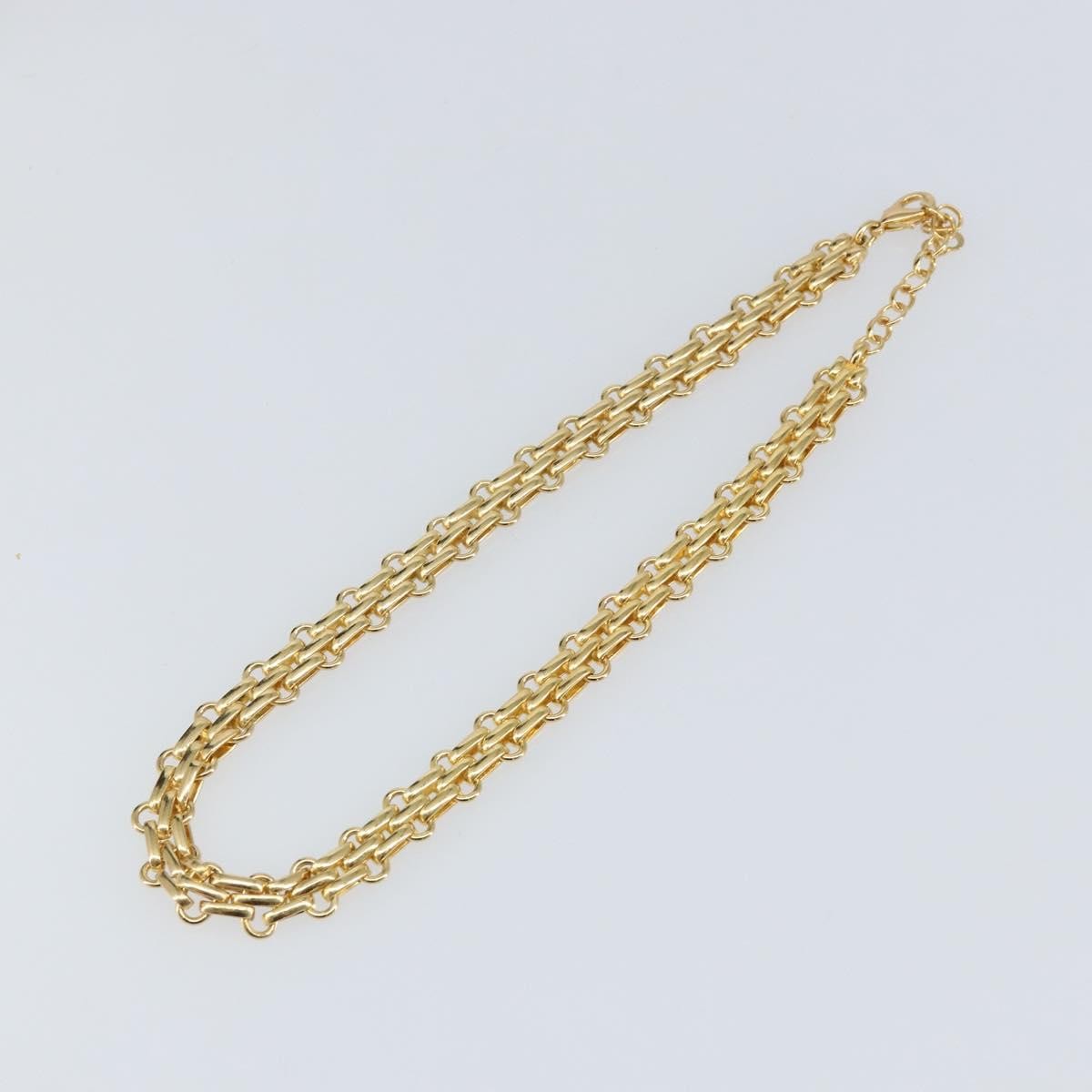 Christian Dior Vintage Cd Clasp Chain Necklace Metal Gold Metal Necklace Jewelry (Pre-Owned)