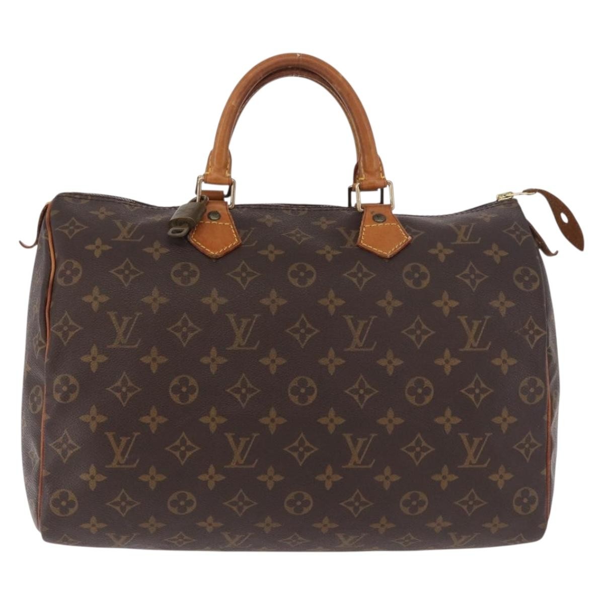 Louis Vuitton Speedy Handbag Monogram Canvas Brown Canvas Handbag (Pre-Owned)