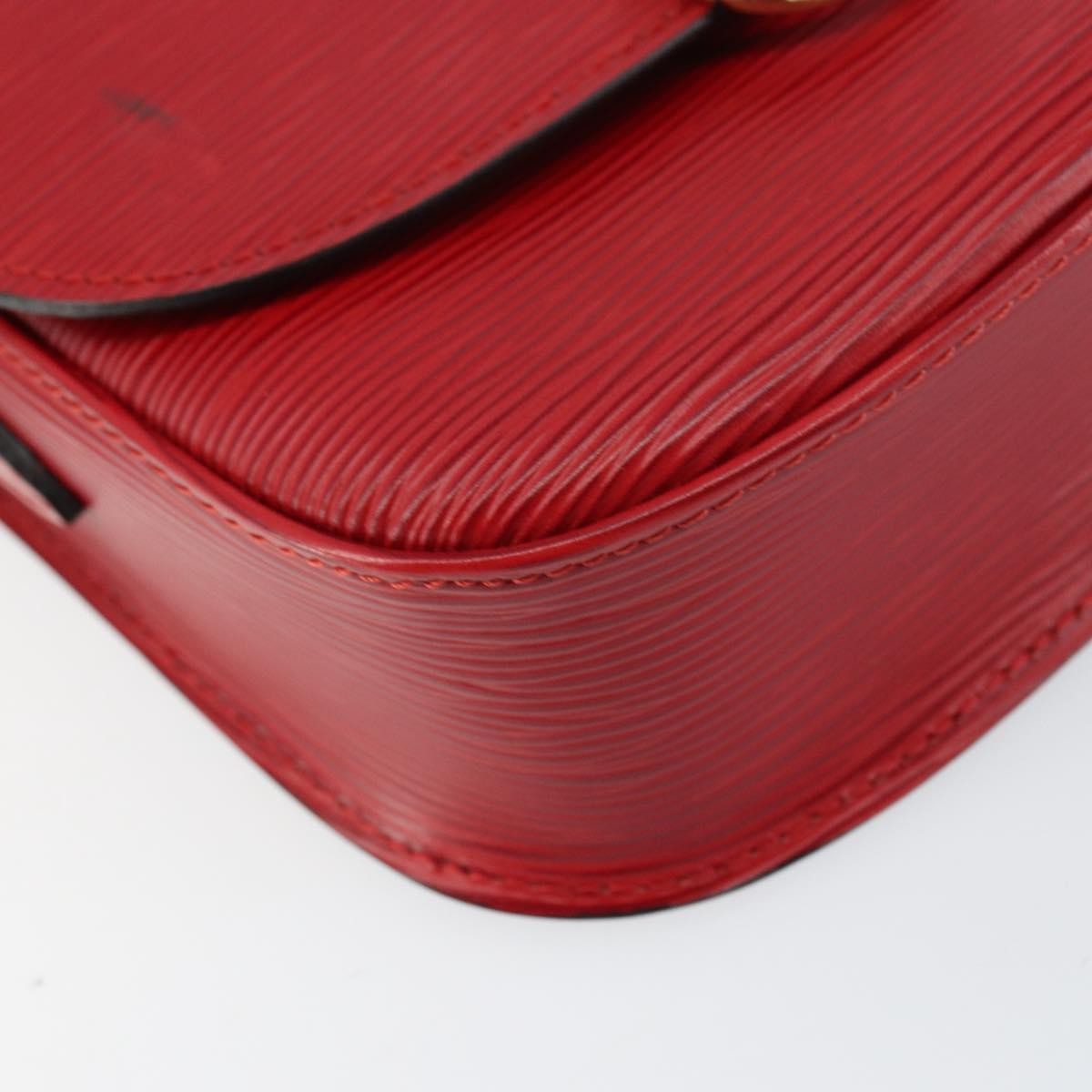 Louis Vuitton Saint Cloud Handbag Epi Leather Red Leather Shoulder Bag Bag (Pre-Owned)