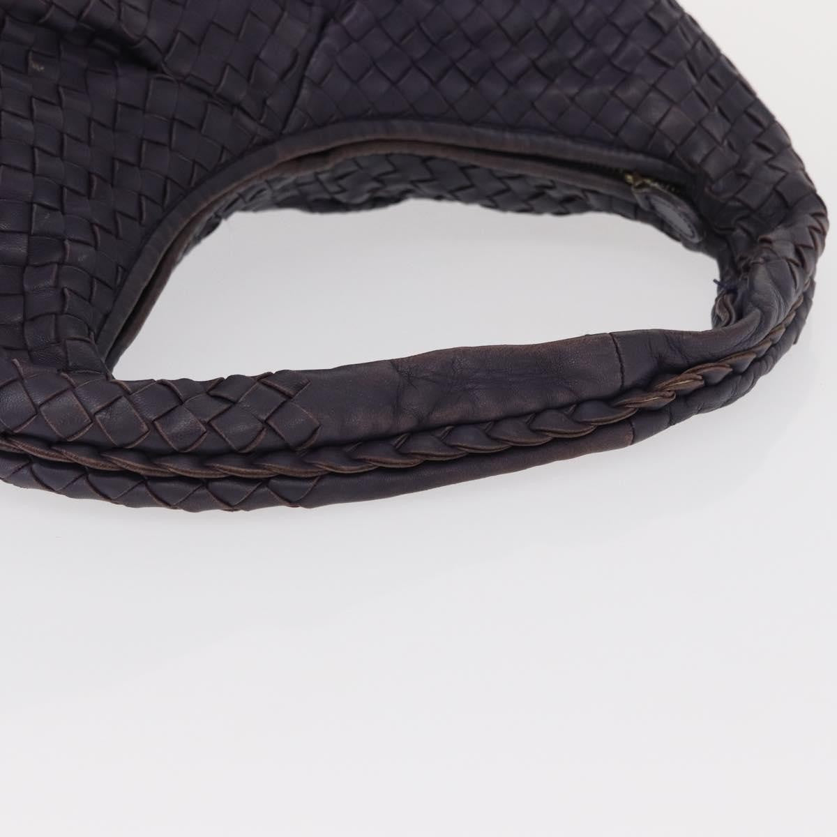 Bottega Veneta Veneta Hobo Pleated Intrecciato Nappa Purple Leather Shoulder Bag Bag (Pre-Owned)