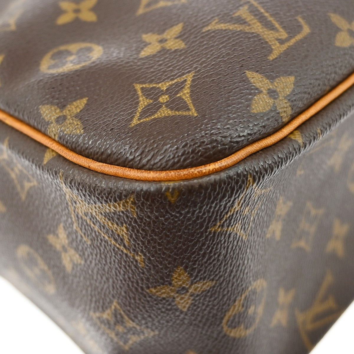 Louis Vuitton Cite Handbag Monogram Canvas Brown Canvas Shoulder Bag Bag (Pre-Owned)