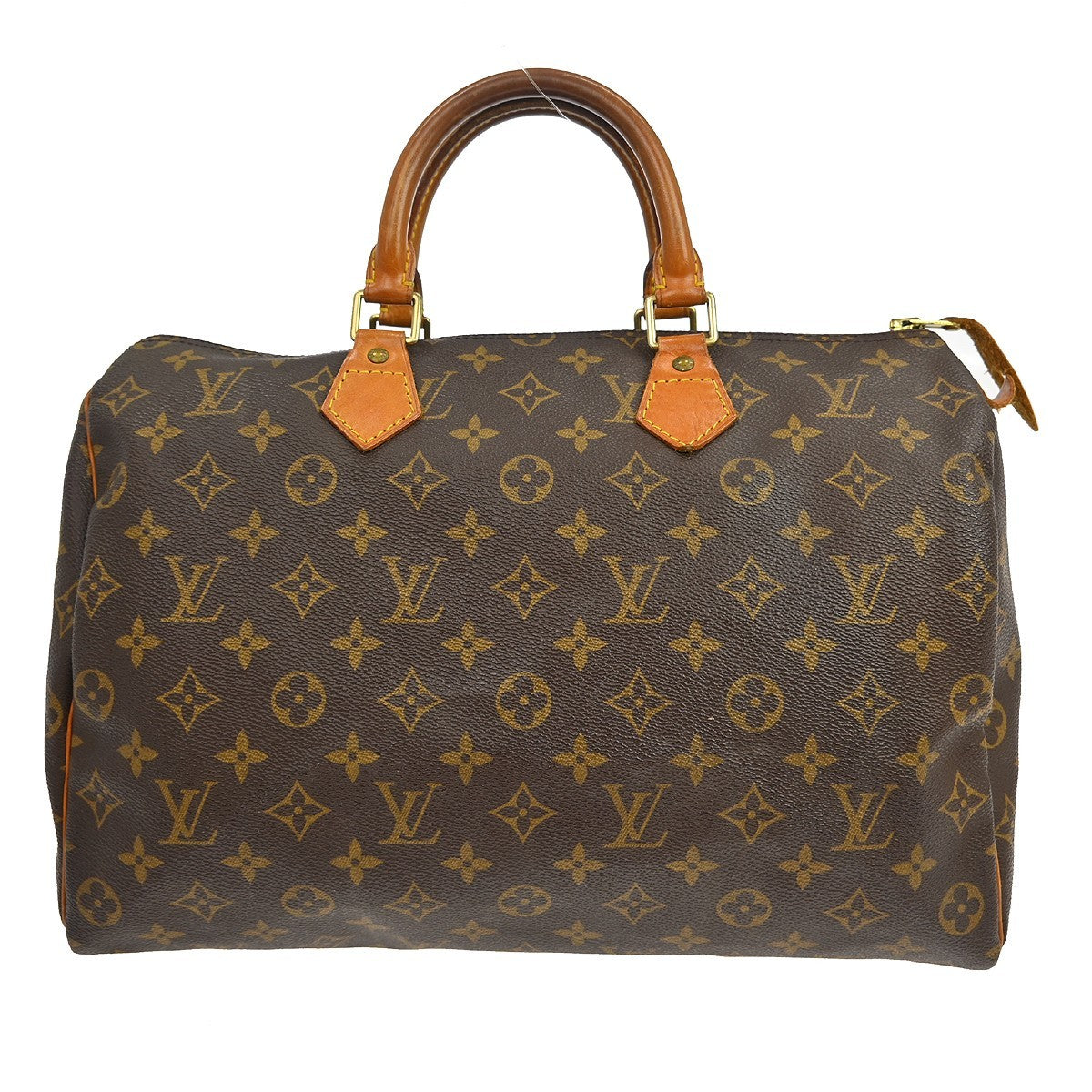 Louis Vuitton Speedy Handbag Monogram Canvas Brown Canvas Handbag (Pre-Owned)