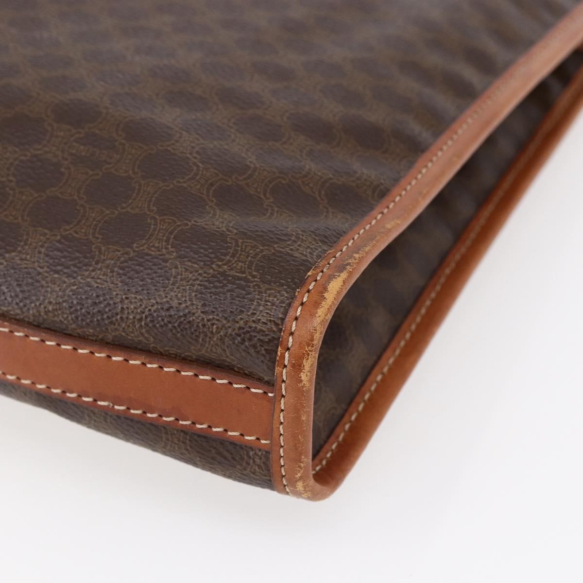 Celine Macadam Pochette Canvas Brown Canvas Clutche & Pouche Bag (Pre-Owned)
