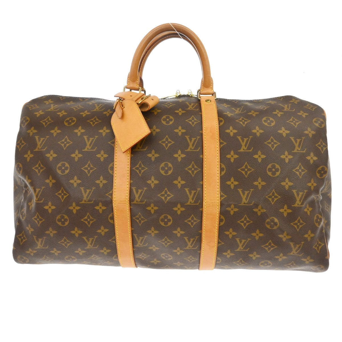 Louis Vuitton Keepall Bag Monogram Canvas Brown Canvas Travel Bag Bag (Pre-Owned)