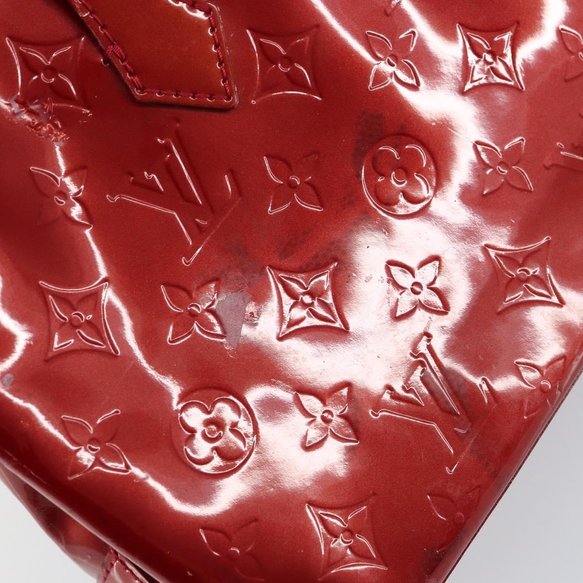 Louis Vuitton Wilshire Handbag Monogram Vernis Red Patent_Leather Handbag (Pre-Owned)