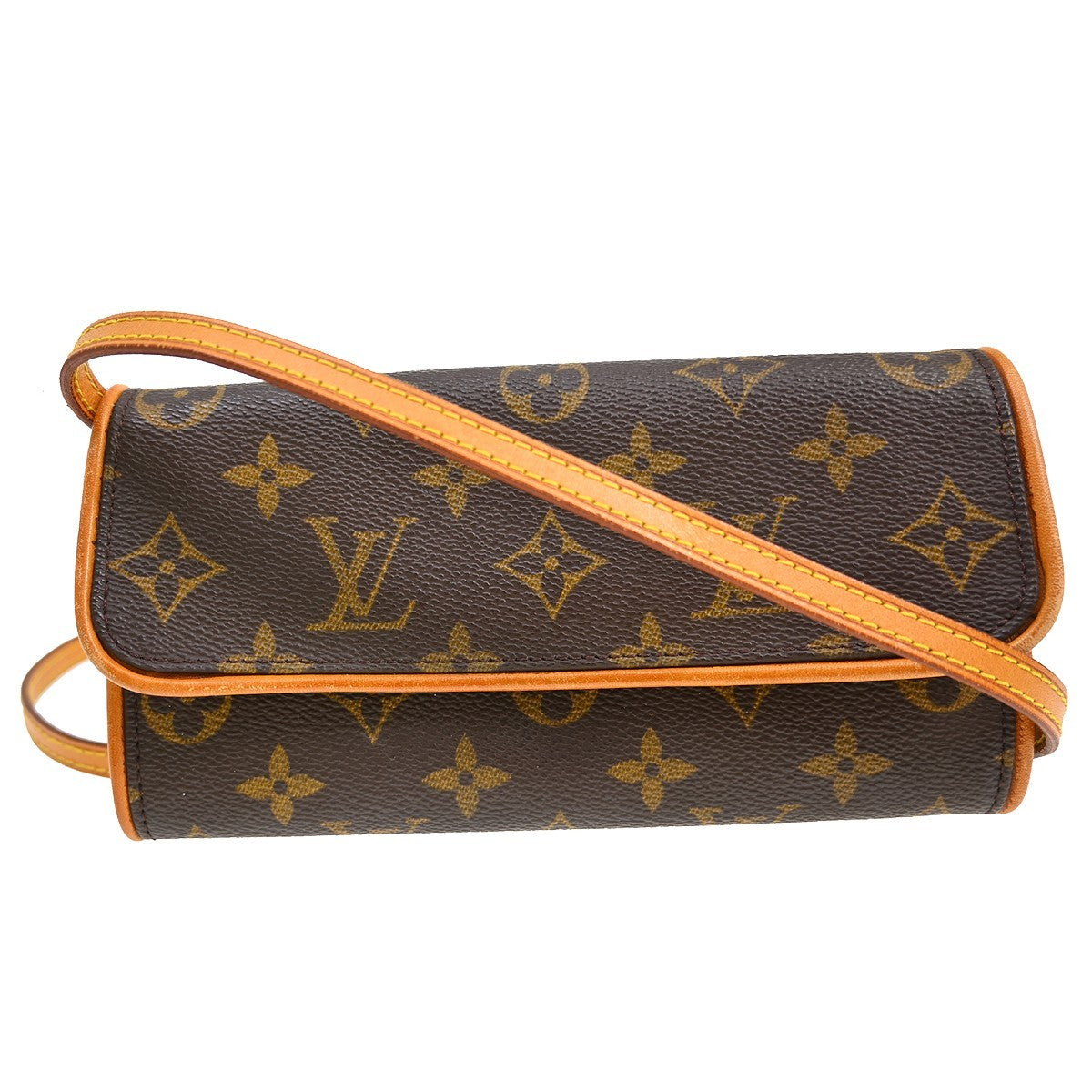 Louis Vuitton Twin Handbag Monogram Canvas Brown Canvas Clutche & Pouche Bag (Pre-Owned)