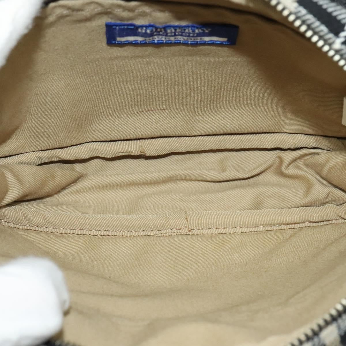 Burberry Waist Bag Vintage Check Canvas Blue Canvas Shoulder Bag Bag (Pre-Owned)