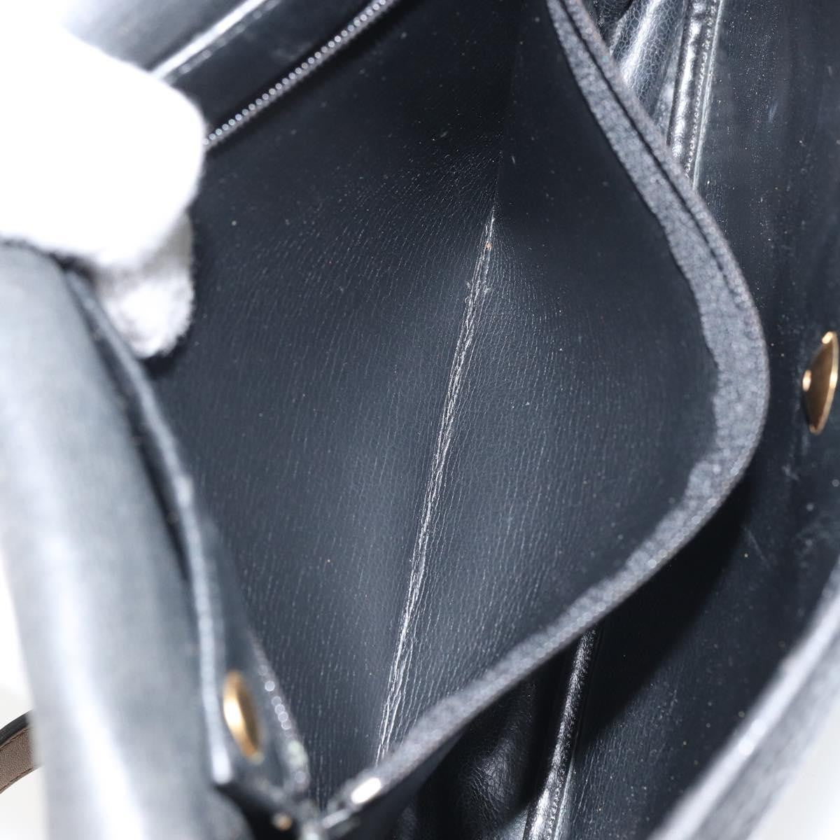 Christian Dior Vintage Shoulder Bag Leather Black Leather Shoulder Bag Bag (Pre-Owned)