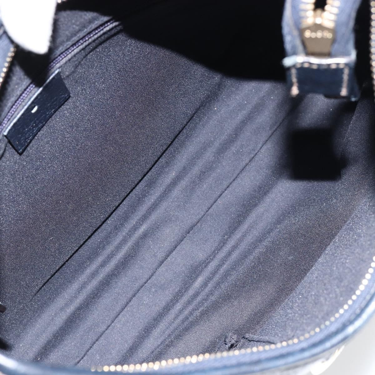 Gucci Abbey D-Ring Hobo Leather Navy Leather Handbag (Pre-Owned)