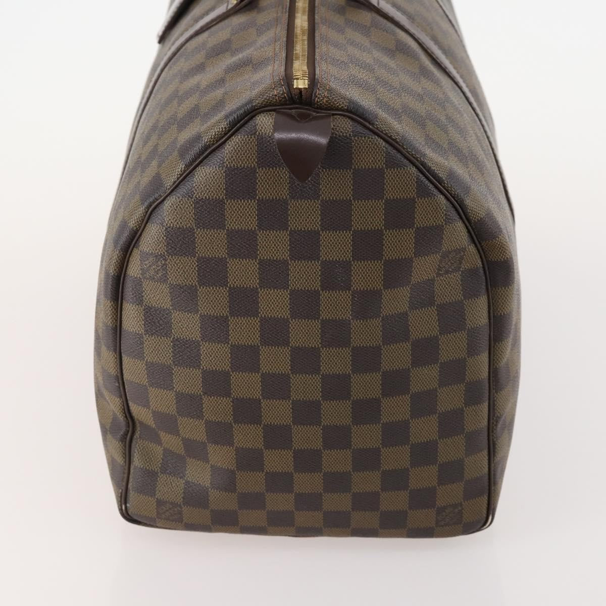 Louis Vuitton Keepall Bag Damier Brown Canvas Travel Bag Bag (Pre-Owned)