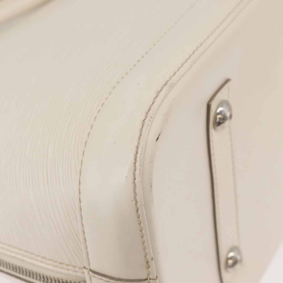 Louis Vuitton Alma Handbag Epi Leather White Leather Handbag (Pre-Owned)