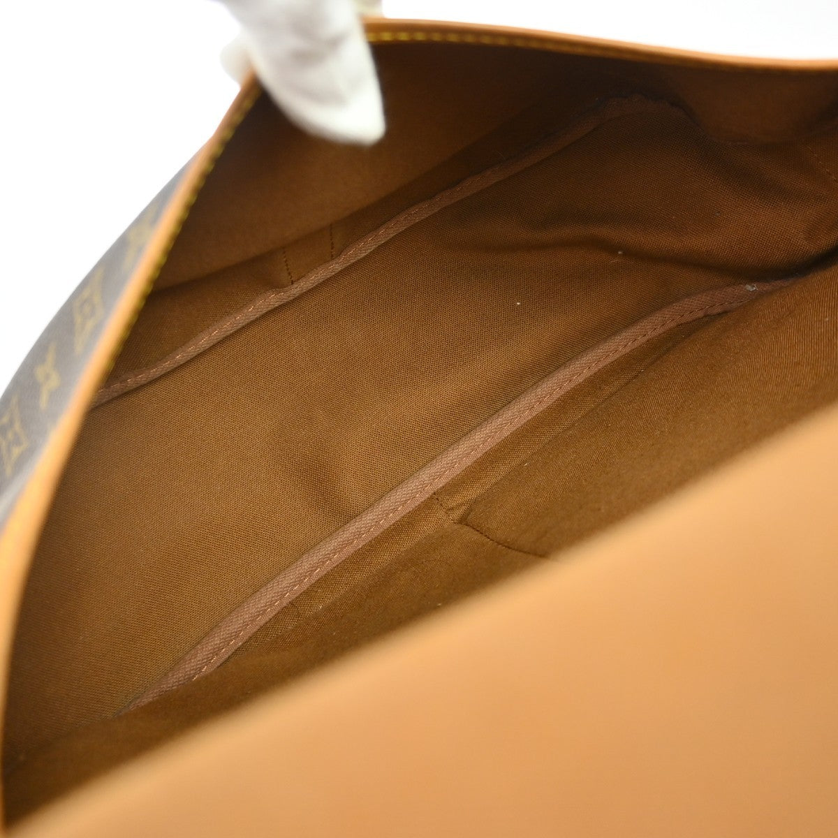 Louis Vuitton Saumur Handbag Monogram Canvas Brown Canvas Shoulder Bag Bag (Pre-Owned)