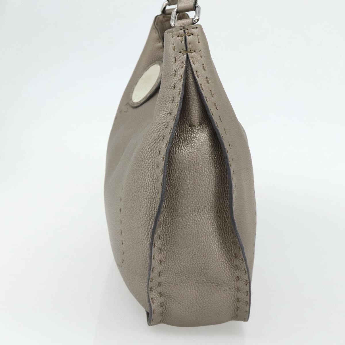 Fendi Selleria Hobo Leather Metallic Leather Shoulder Bag Bag (Pre-Owned)