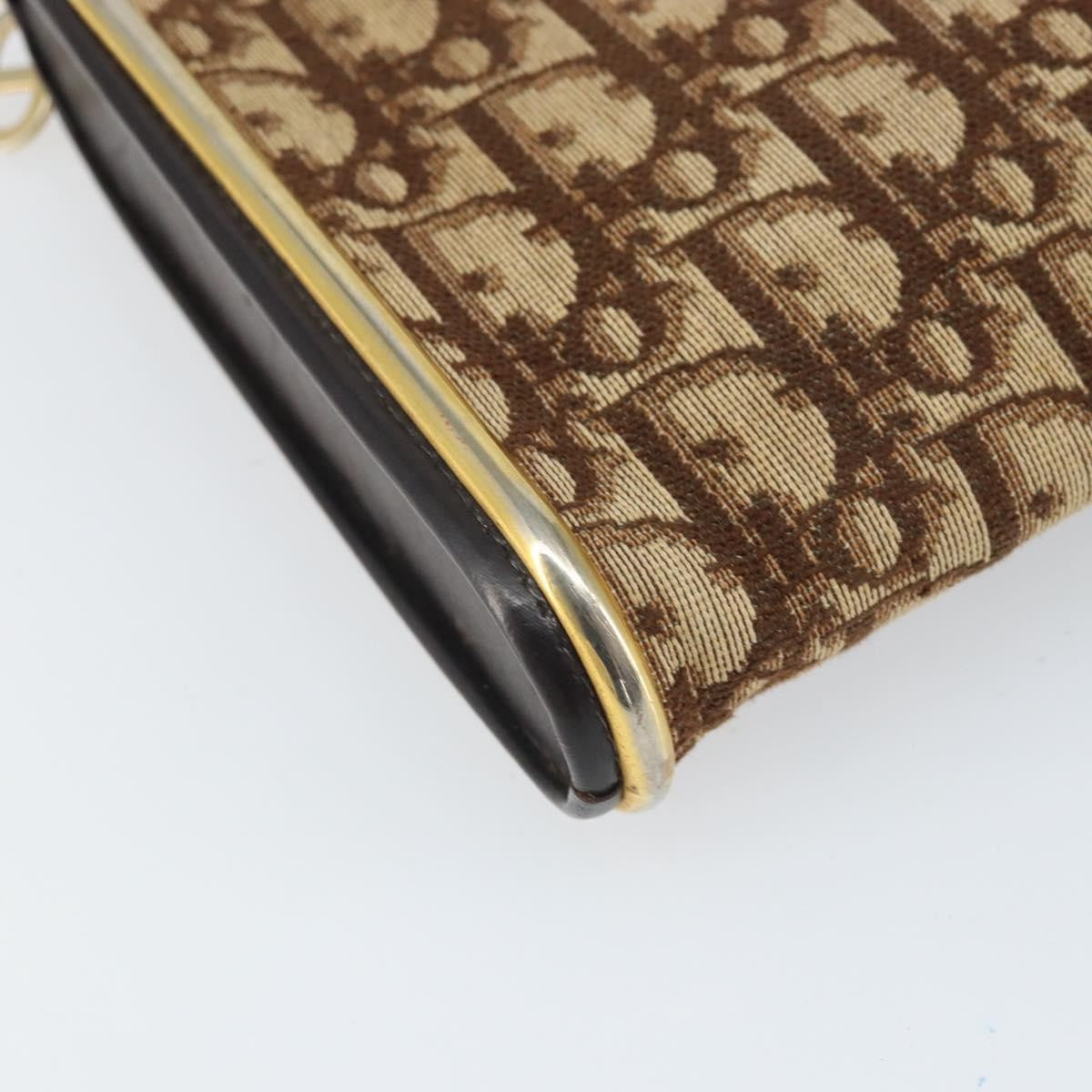Christian Dior Trotter Shoulder Bag Canvas Brown Canvas Shoulder Bag Bag (Pre-Owned)