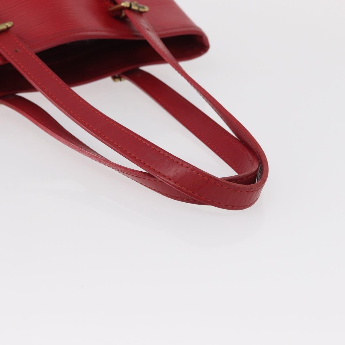 Louis Vuitton Bucket Bag Epi Leather Red Leather Shoulder Bag Bag (Pre-Owned)