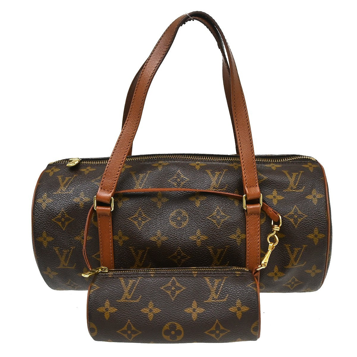 Louis Vuitton Papillon Handbag Monogram Canvas Brown Canvas Handbag (Pre-Owned)