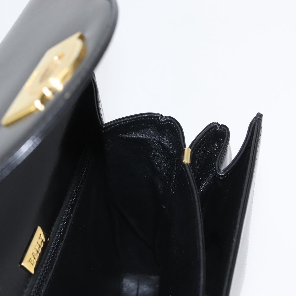 Bally Handbag Leather Black Leather Handbag (Pre-Owned)