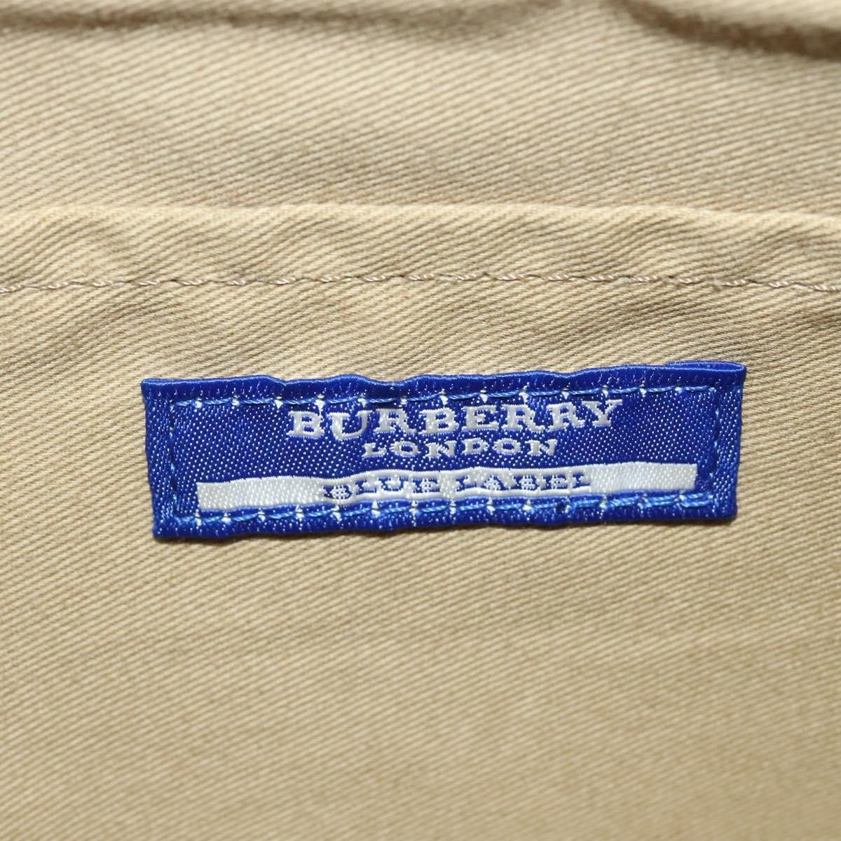 Burberry Waist Bag Vintage Check Canvas Blue Canvas Shoulder Bag Bag (Pre-Owned)