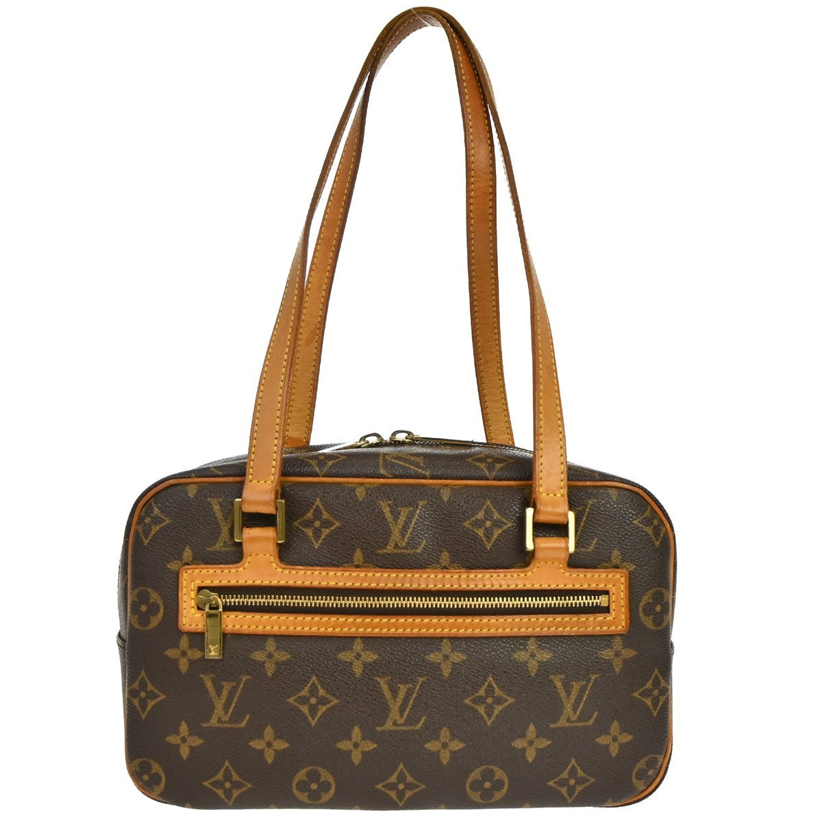 Louis Vuitton Cite Handbag Monogram Canvas Brown Canvas Shoulder Bag Bag (Pre-Owned)