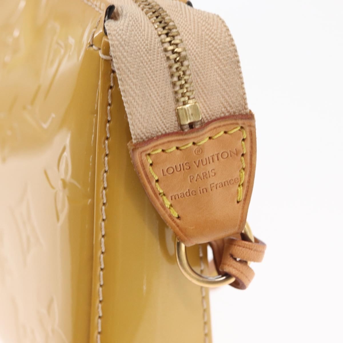 Louis Vuitton Pochette Accessoires Nm Monogram Vernis Yellow Patent_Leather Clutche & Pouche Bag (Pre-Owned)