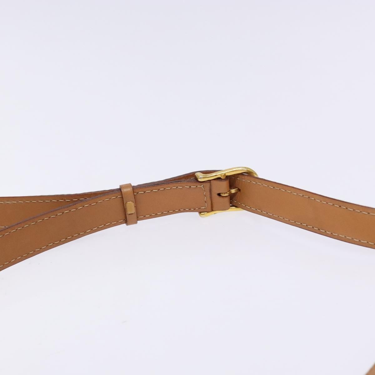 Celine Vintage Macadam Shoulder Bag Canvas And Leather Beige Canvas Bag (Pre-Owned)