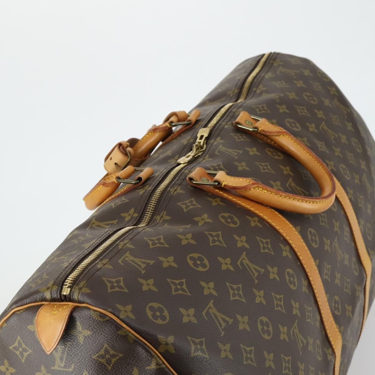Louis Vuitton Keepall Bag Monogram Canvas Brown Canvas Travel Bag Bag (Pre-Owned)