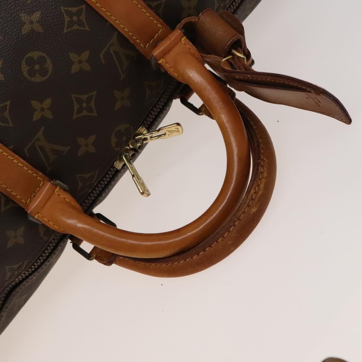 Louis Vuitton Keepall Bandouliere Bag Monogram Canvas Brown Canvas Travel Bag Bag (Pre-Owned)