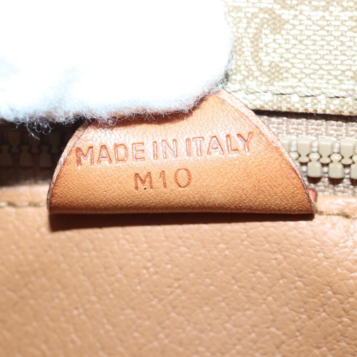 Celine Vintage Macadam Circle Logo Shoulder Bag Canvas And Leather Beige Canvas Shoulder Bag Bag (Pre-Owned)