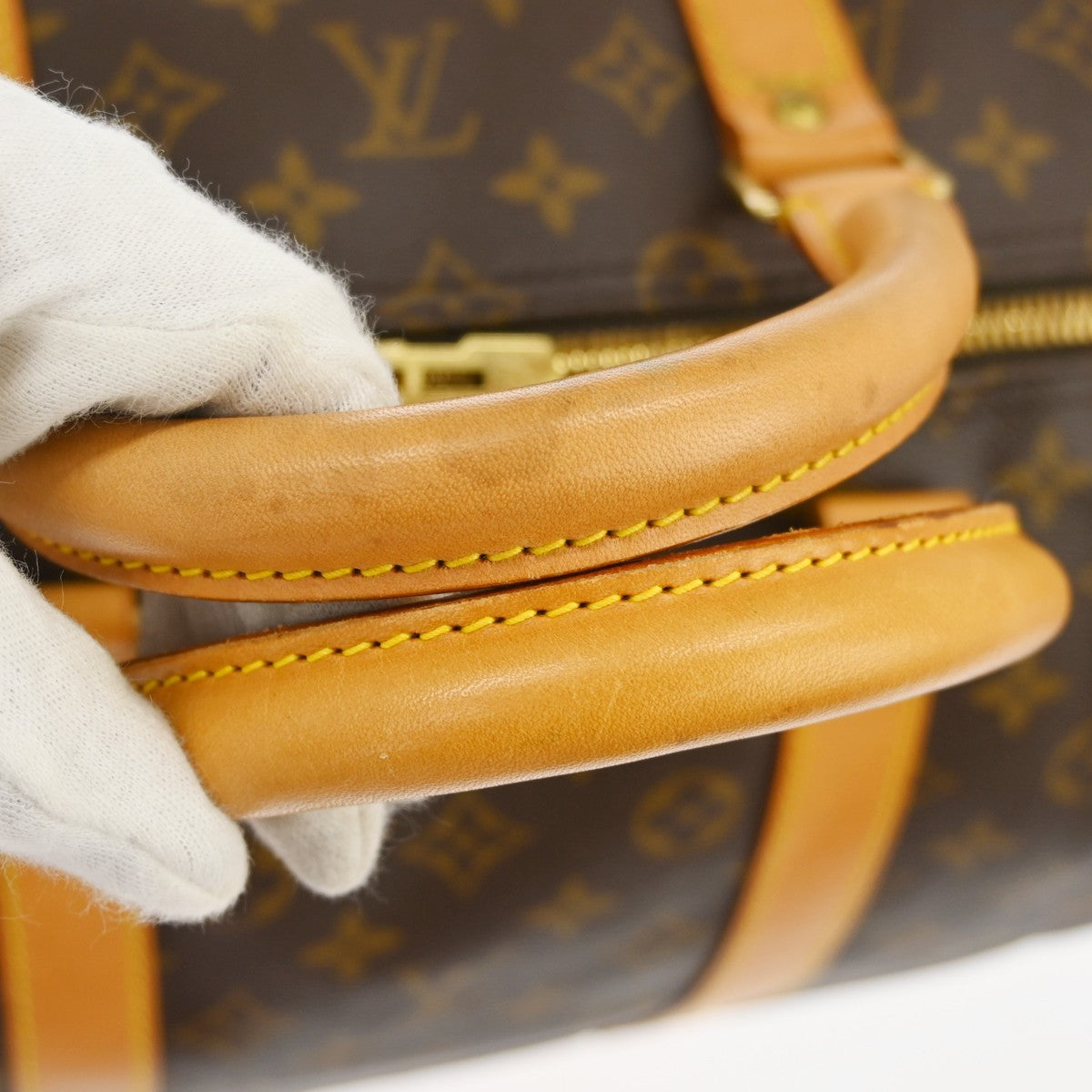 Louis Vuitton Keepall Bandouliere Bag Monogram Canvas Brown Canvas Travel Bag Bag (Pre-Owned)