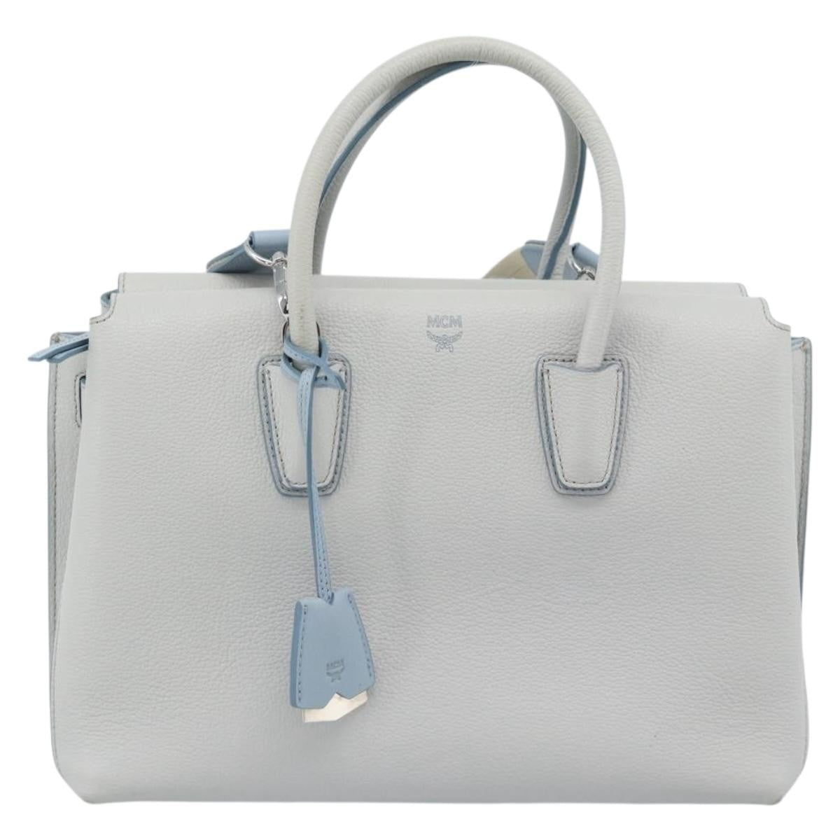 MCM Milla Leather Gray Leather Handbag (Pre-Owned)