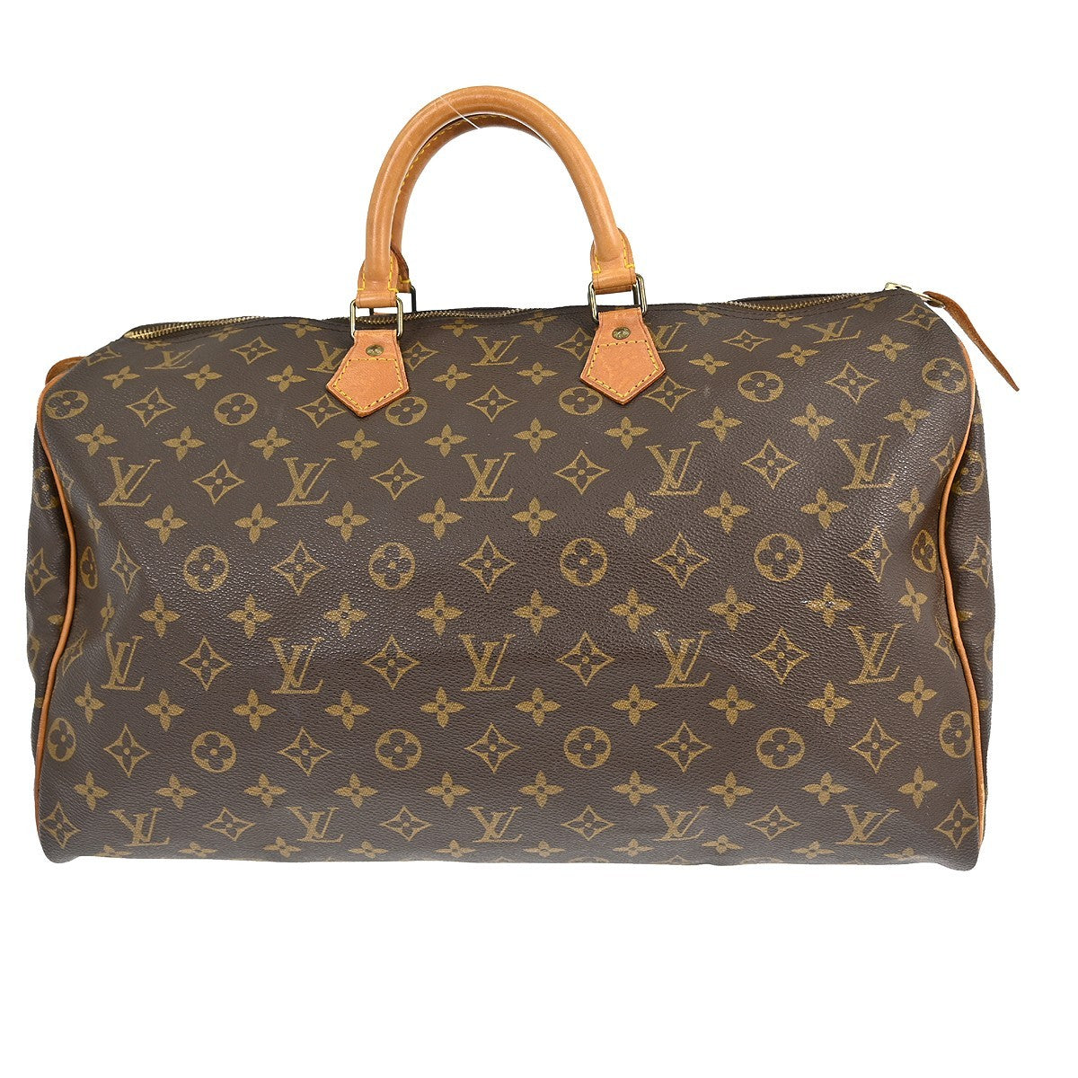 Louis Vuitton Speedy Handbag Monogram Canvas Brown Canvas Handbag (Pre-Owned)