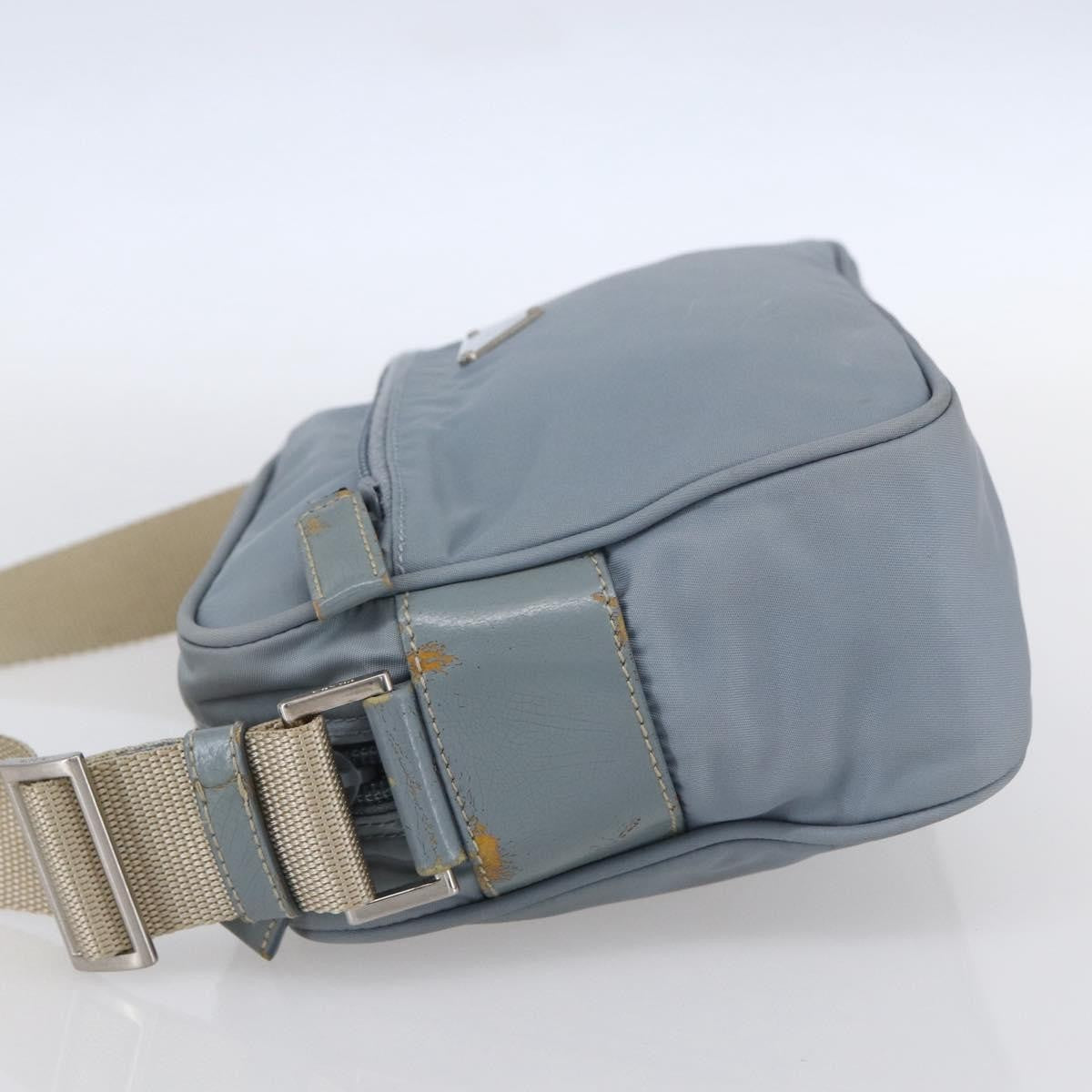 Prada Front Pocket Camera Bag Tessuto Blue Nylon Shoulder Bag Bag (Pre-Owned)