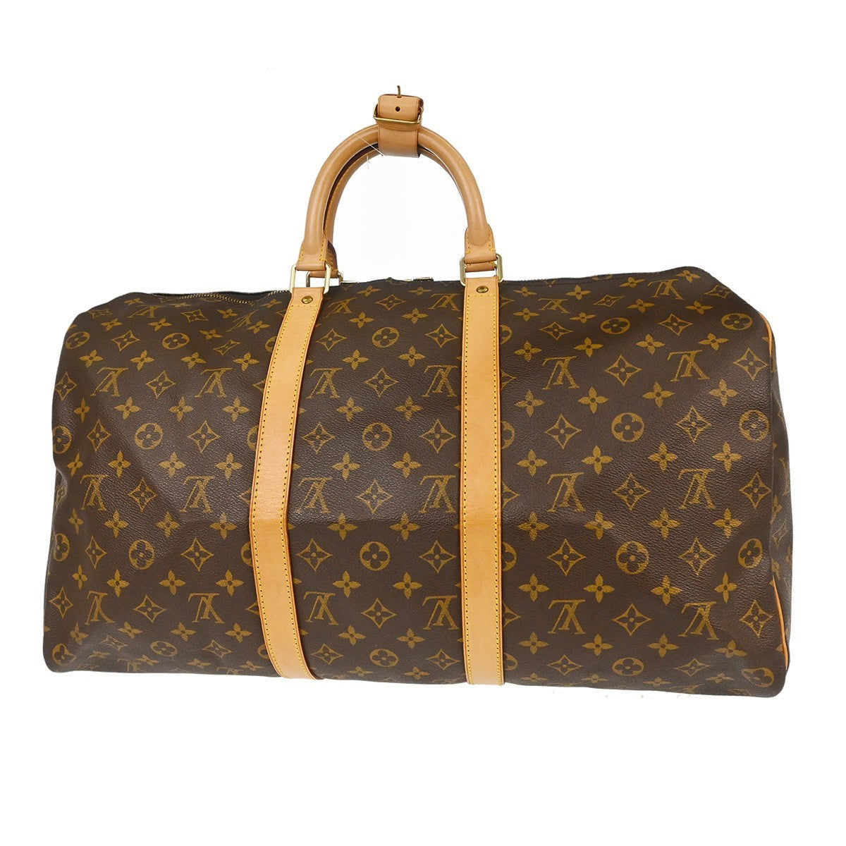 Louis Vuitton Keepall Bag Monogram Canvas Brown Canvas Travel Bag Bag (Pre-Owned)