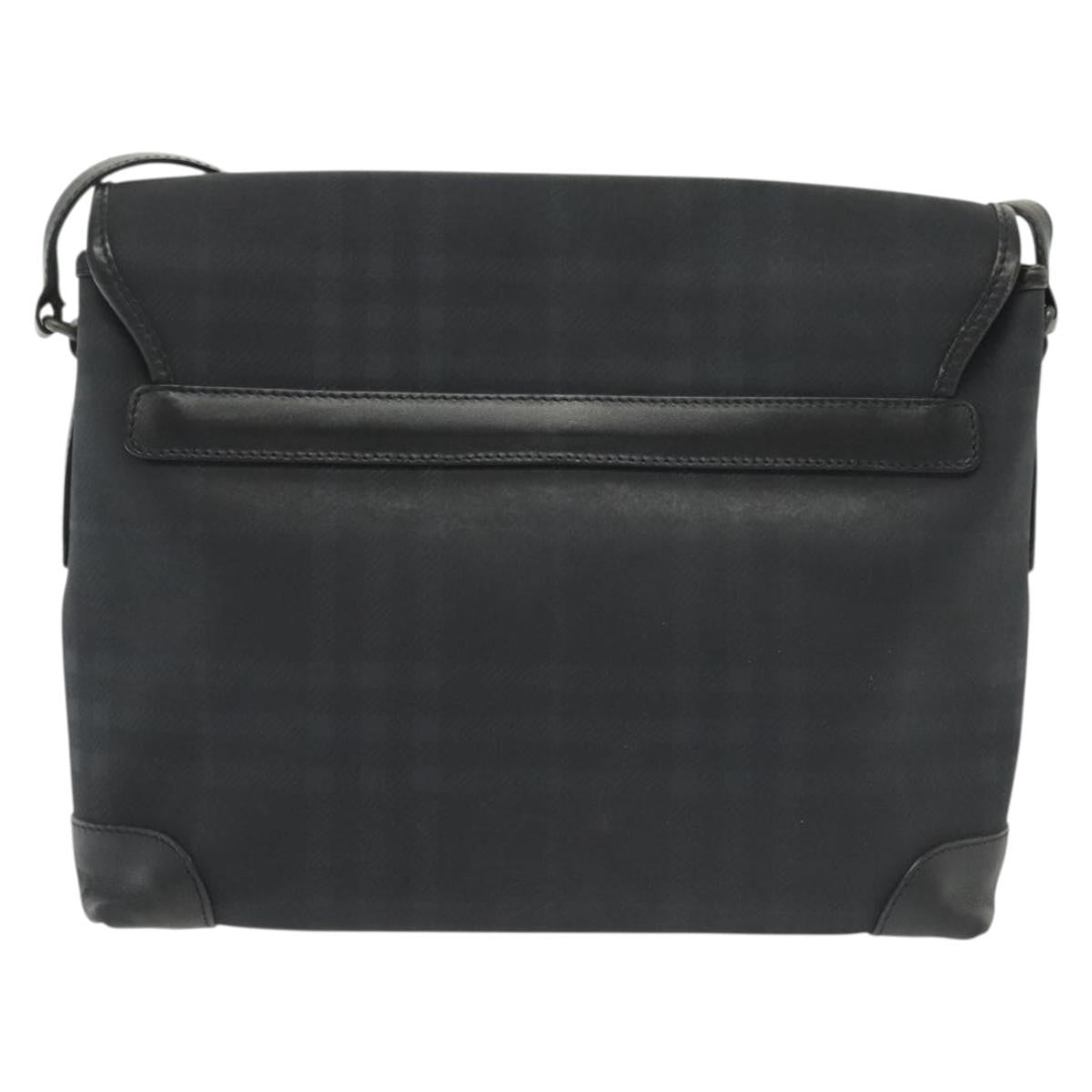 Burberry Nova Check Shoulder Bag Canvas Navy Canvas Shoulder Bag Bag (Pre-Owned)