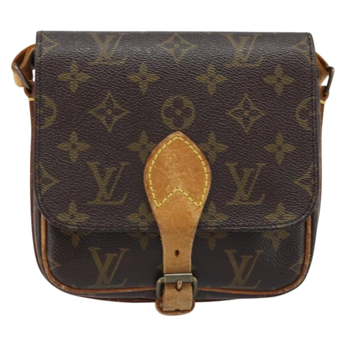 Louis Vuitton Cartouchiere Handbag Monogram Canvas Brown Canvas Shoulder Bag Bag (Pre-Owned)