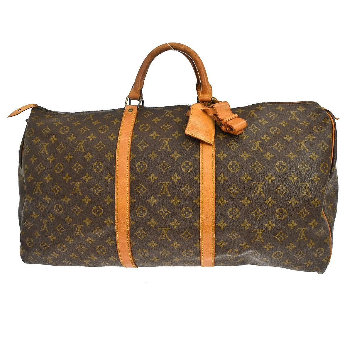 Louis Vuitton Keepall Bag Monogram Canvas Brown Canvas Travel Bag Bag (Pre-Owned)