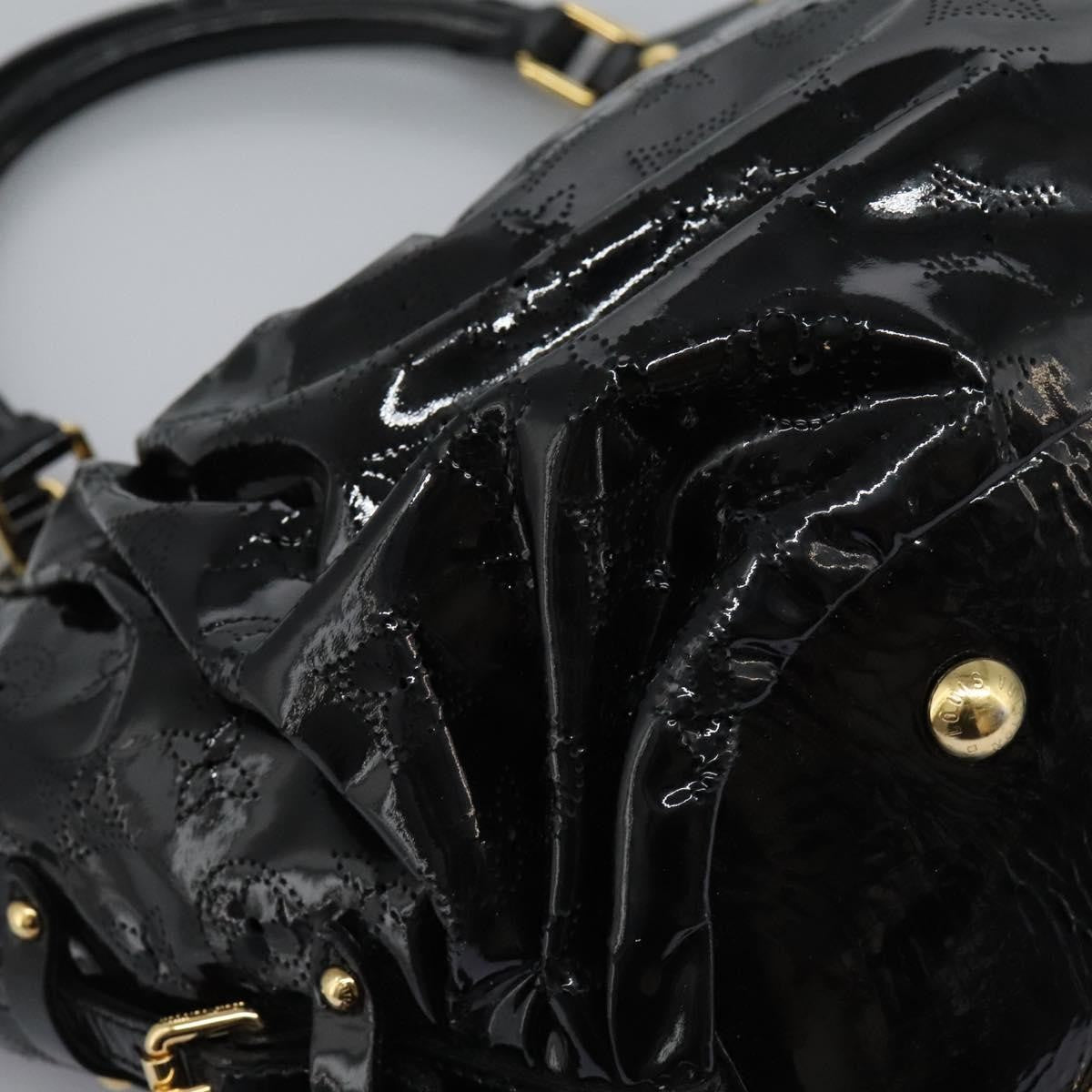 Louis Vuitton L Hobo Surya Leather Black Patent_Leather Handbag (Pre-Owned)