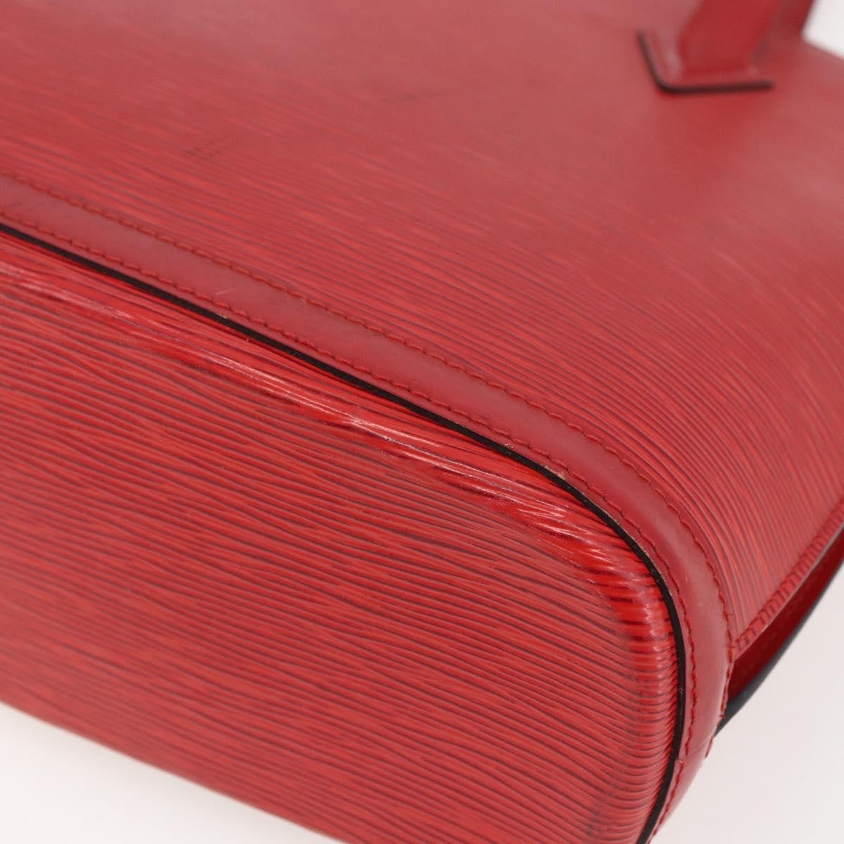 Louis Vuitton Lussac Handbag Epi Leather Red Leather Shoulder Bag Bag (Pre-Owned)