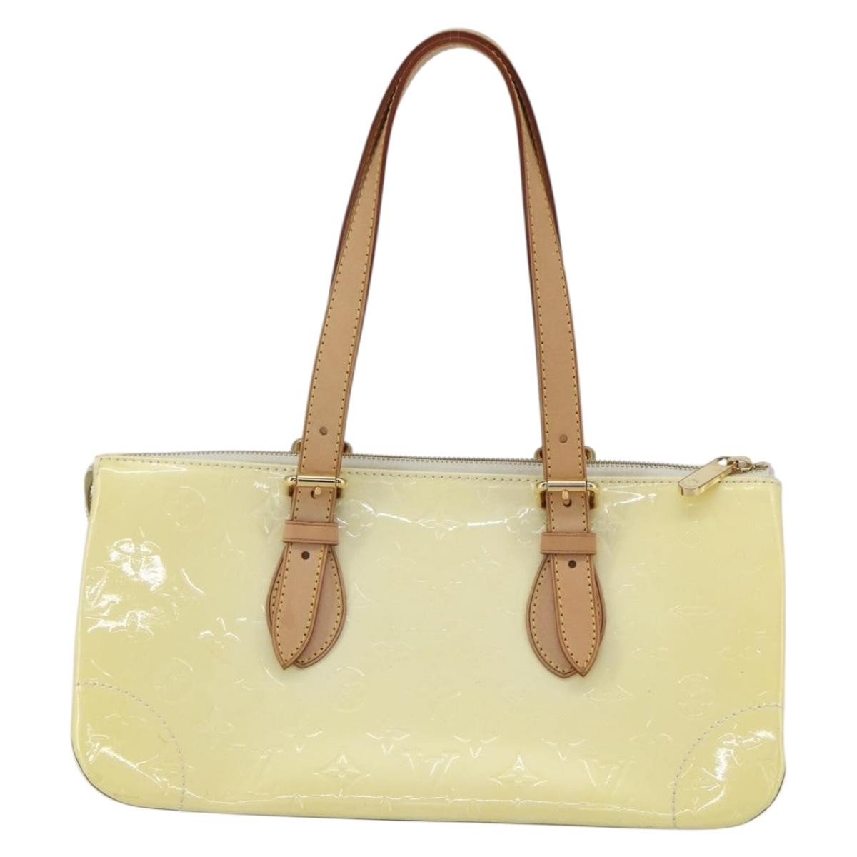 Louis Vuitton Rosewood Avenue Handbag Monogram Vernis Yellow Patent_Leather Handbag (Pre-Owned)