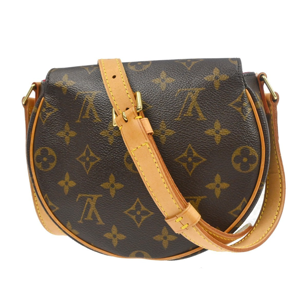 Louis Vuitton Tambourine Handbag Monogram Canvas Brown Canvas Shoulder Bag Bag (Pre-Owned)