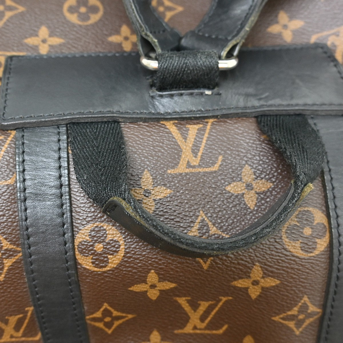 Louis Vuitton Christopher Backpack Macassar Monogram Canvas Brown Canvas Backpack Bag (Pre-Owned)