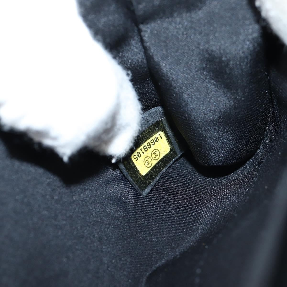 Chanel Chain Flap Shoulder Bag Quilted Nylon Black Nylon Shoulder Bag Bag (Pre-Owned)