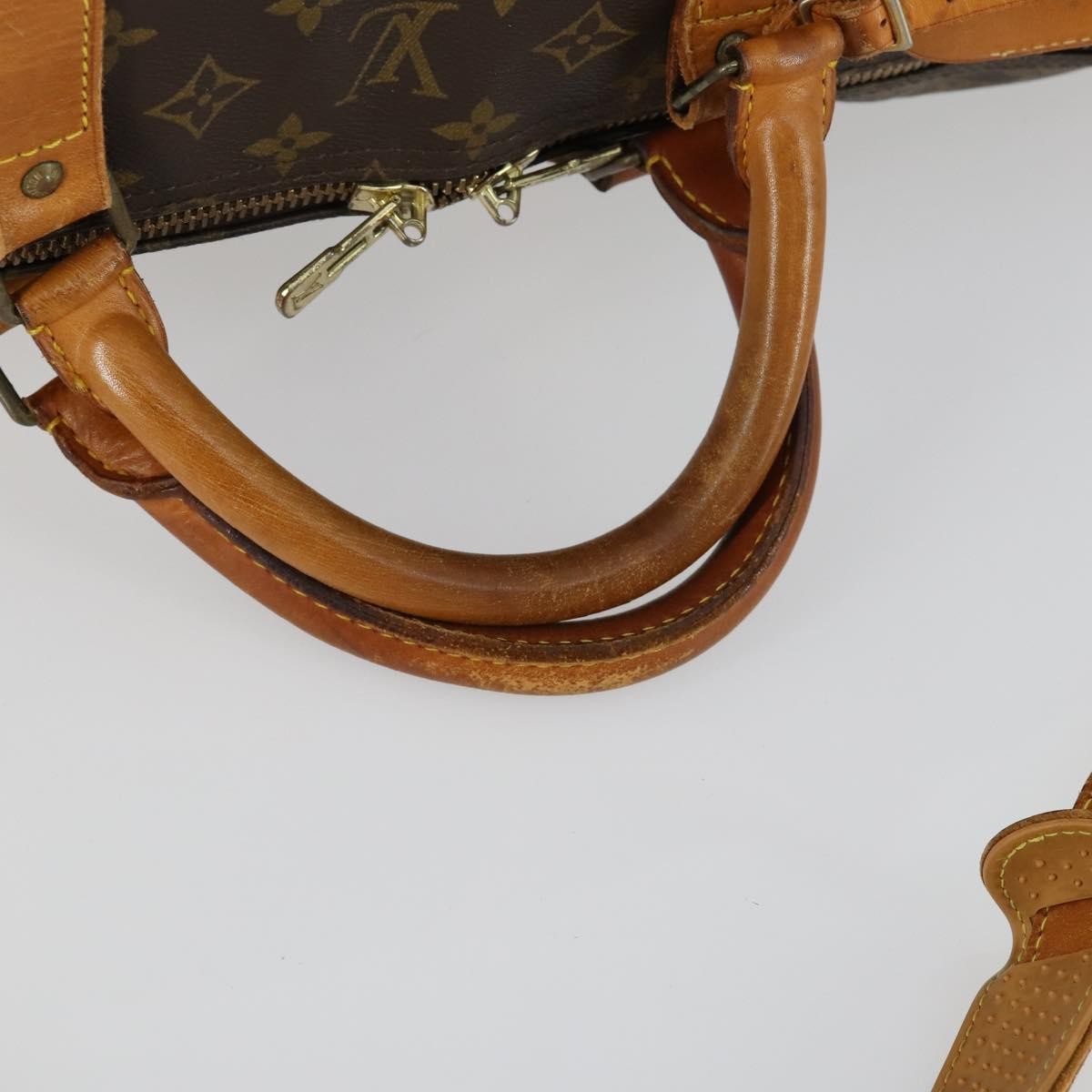 Louis Vuitton Keepall Bandouliere Bag Monogram Canvas Brown Canvas Travel Bag Bag (Pre-Owned)