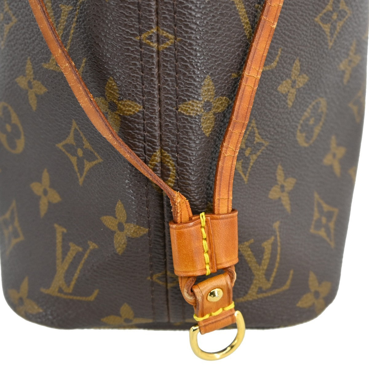 Louis Vuitton Neverfull Bandouliere Inside Out Monogram Canvas With Leather Brown Canvas Tote Bag Bag (Pre-Owned)
