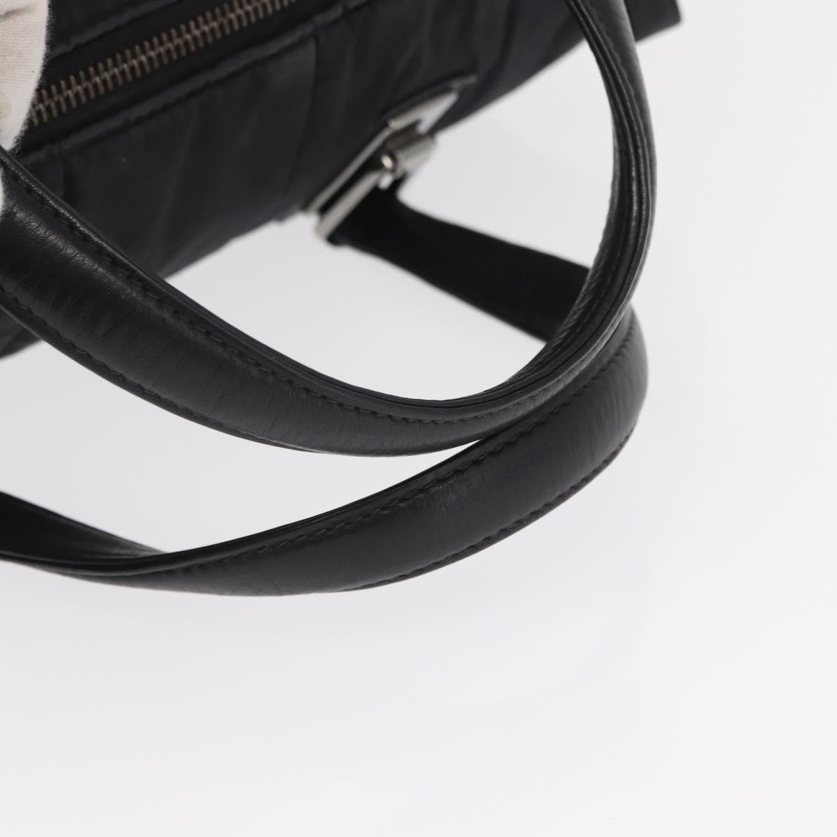 Chanel Square Stitch Boston Bag Quilted Nylon Black Nylon Travel Bag Bag (Pre-Owned)