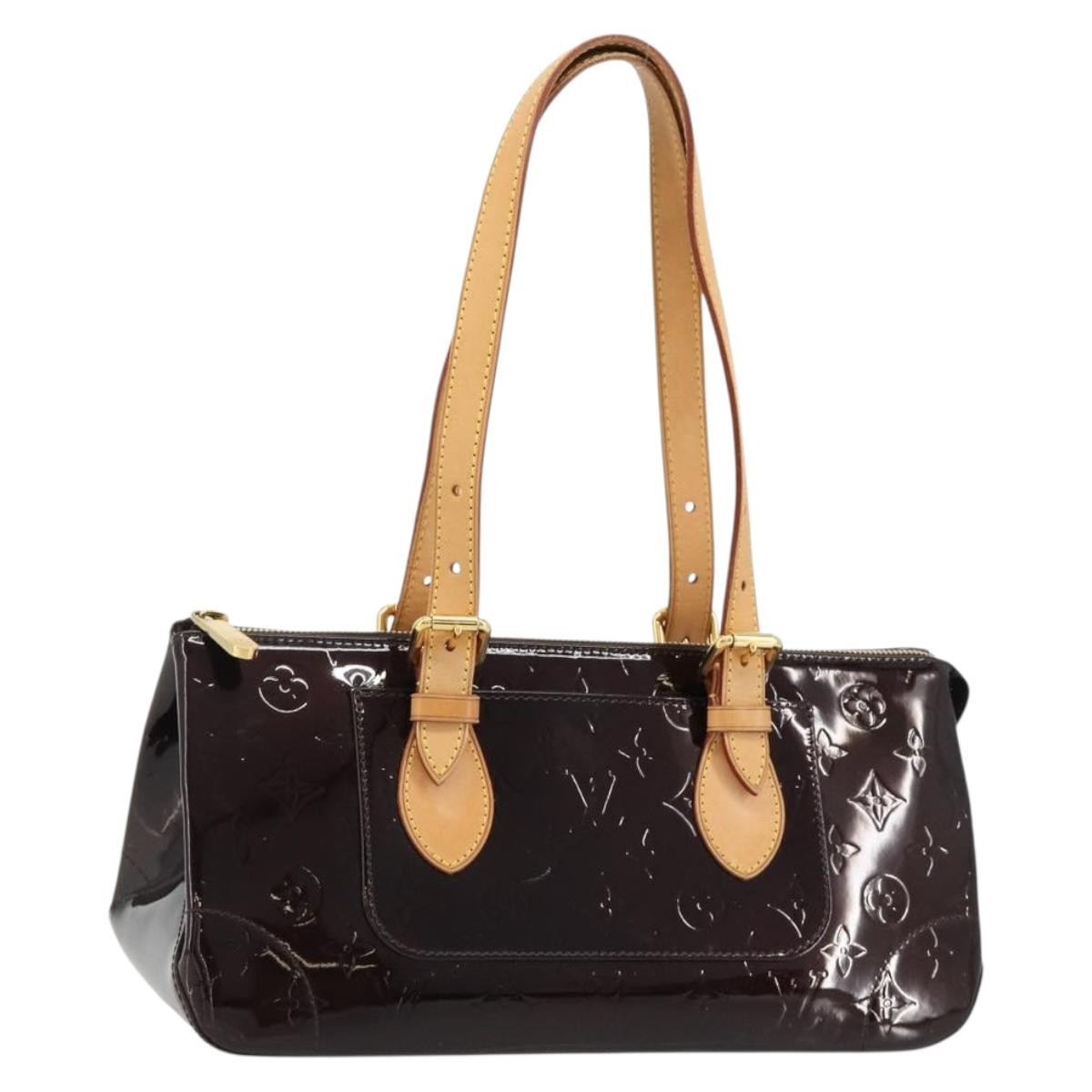 Louis Vuitton Rosewood Avenue Handbag Monogram Vernis Purple Patent_Leather Handbag (Pre-Owned)