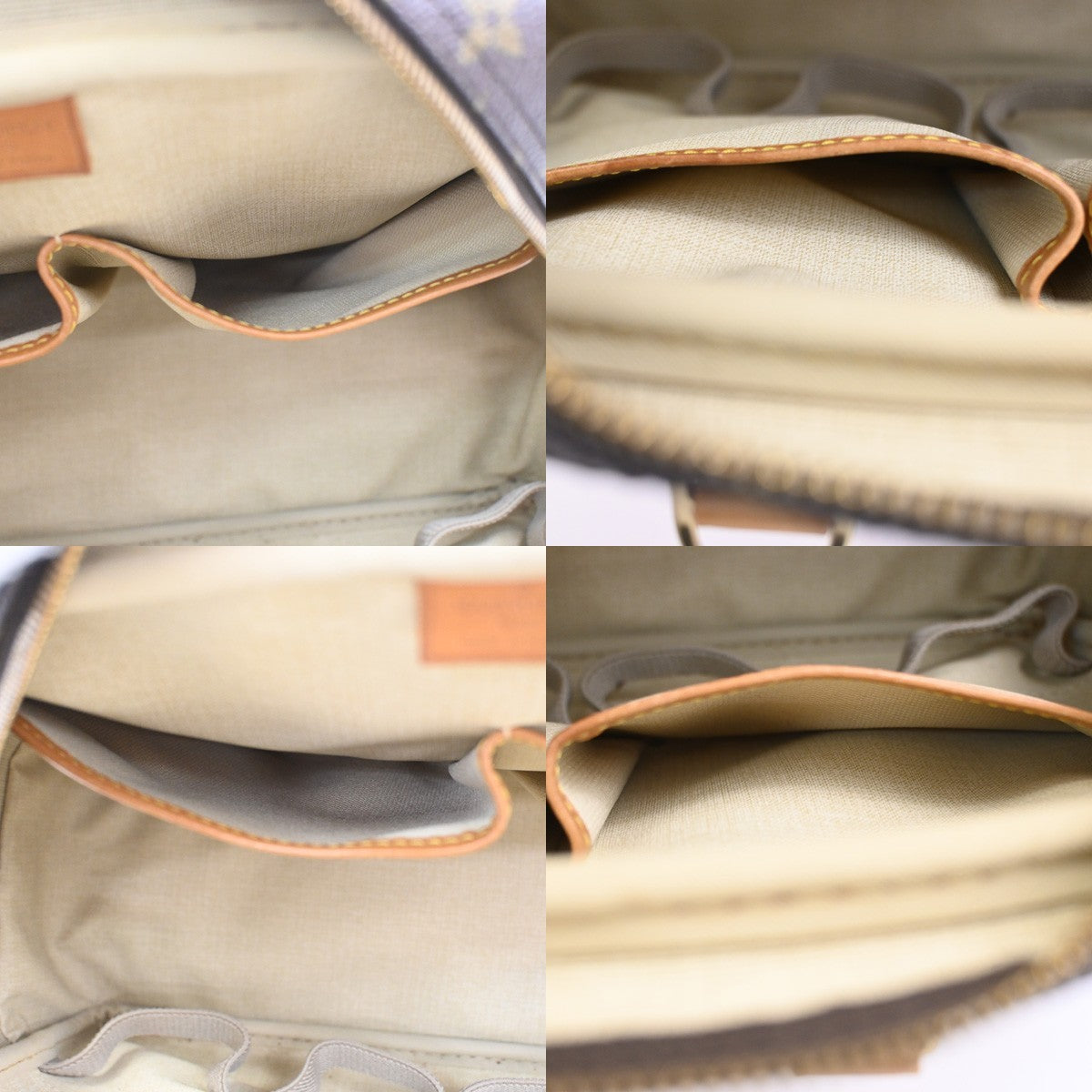 Louis Vuitton Deauville Handbag Monogram Canvas Brown Canvas Handbag (Pre-Owned)