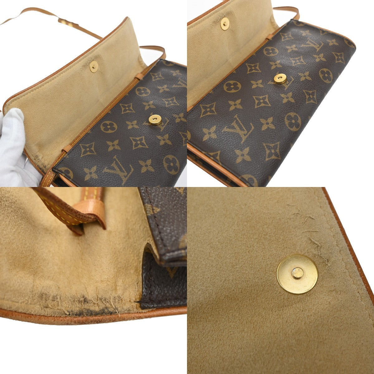 Louis Vuitton Twin Handbag Monogram Canvas Brown Canvas Clutche & Pouche Bag (Pre-Owned)