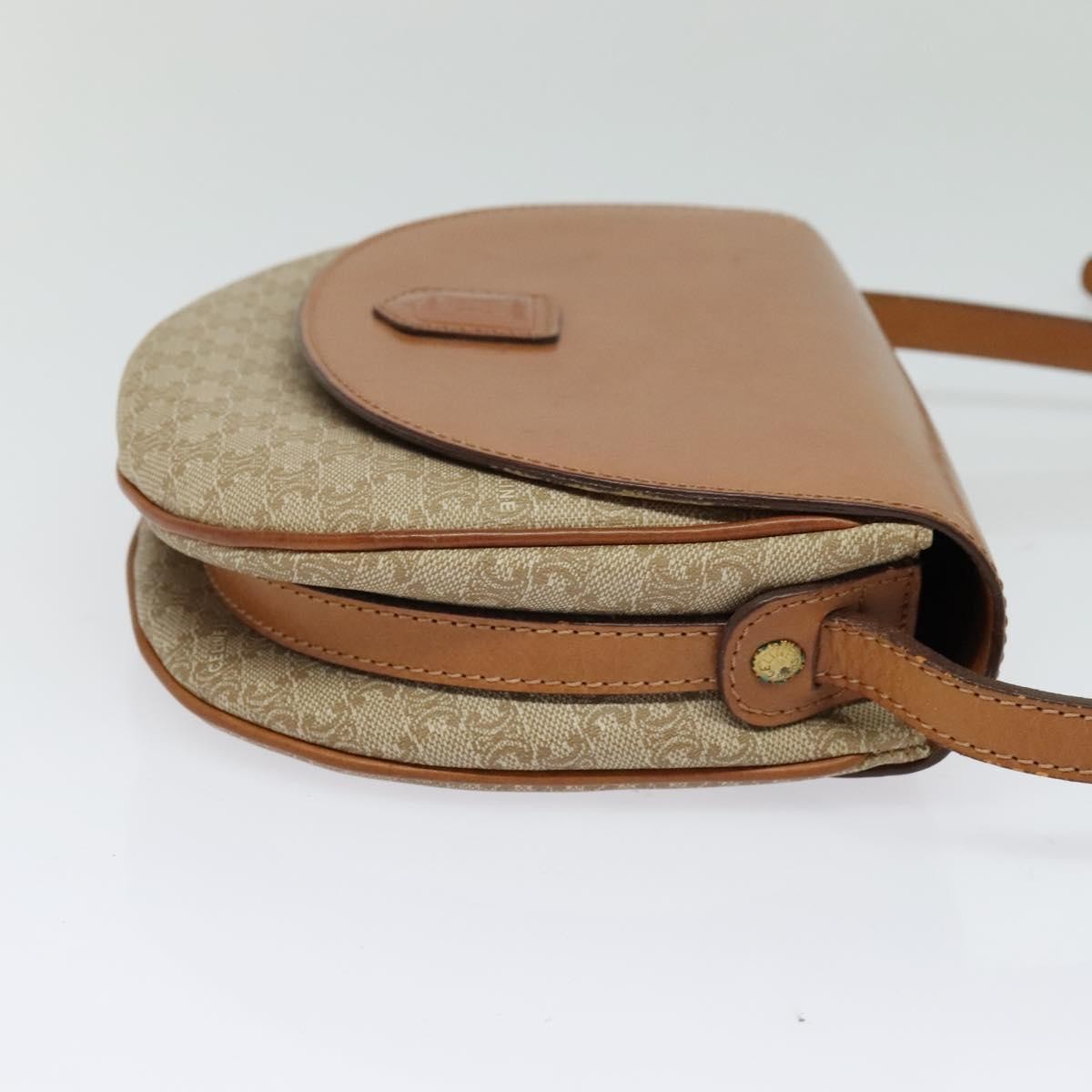 Celine Macadam Shoulder Bag Pvc Leather Beige Canvas Bag (Pre-Owned)